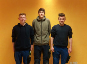 Kevin, Lorenzo und Nico sind unsere Auszubildenden im ersten Lehrjahr (Lorenzo und Nico haben bei uns zuvor Schülerpraktika durchlaufen).